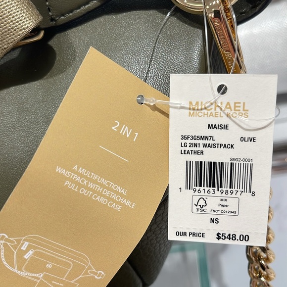 Michael Kors Maisie Lg Leather 2-in-1 Sling Waist Fanny Packs Crossbody NWT
… - Picture 9 of 16